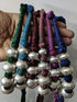 Wax Beads Silver Necklace (oversized beads)